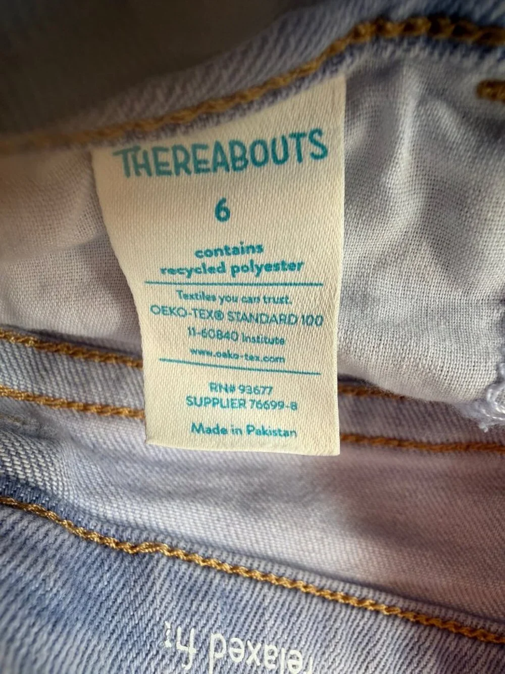 Kids Thereabouts Light Wash Denim Shorts Sz 6 Distressed Style